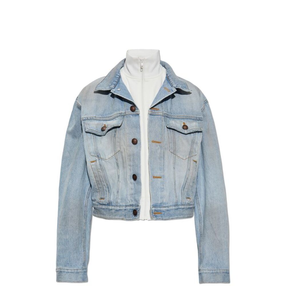 Jacket made from combined fabrics